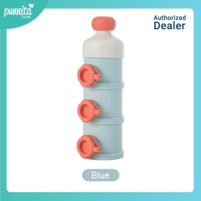 Phanpy Milk Powder Storage Container ชั้นแบ่งนมผง 3 ชั้น - สีฟ้า